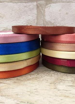Лента атласная цветная 0,5 см 15 грн\моток