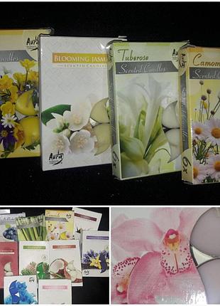 Свеча-таблетка с цветочными ароматами (польша) горит 4 часа 6 шт\уп