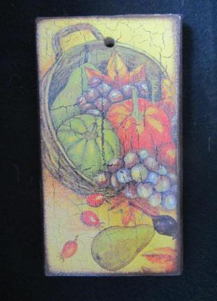 Дошка дерев'яна з декупажем, 20х10,5 см, 45/40 (ціна за 1 шт.+5 грн)