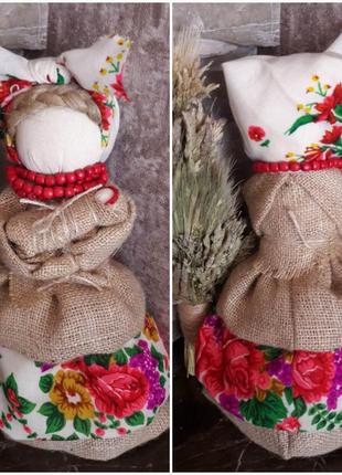 Лялька-мотанка "берегиня роду" з натуральних матеріалів, висота 35 см