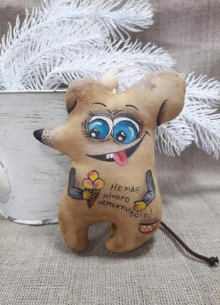 Авторская мышки "пастелька", кофе,какао,корица, выс.14 см., 85/65 (цена за 1 шт. + 20 гр.)