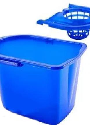Ведро для уборки прямоугольное с отжимом 14 л