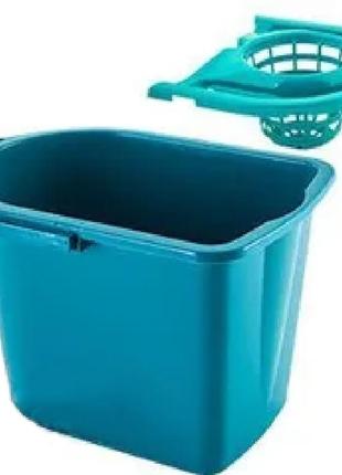 Ведро для уборки прямоугольное с отжимом 14 л