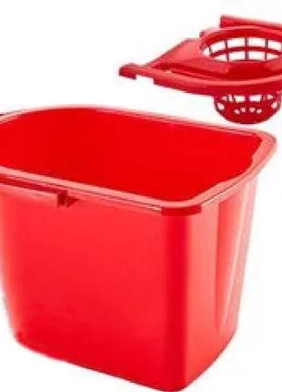 Ведро для уборки прямоугольное с отжимом 14 л