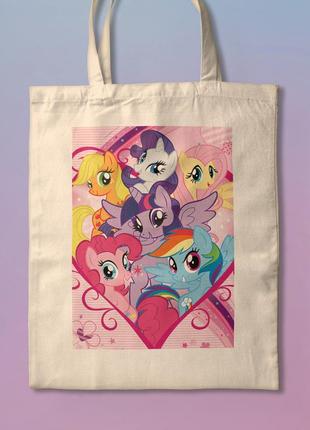 Шоппер еко-сумка з принтом мерч май літл поні my little pony