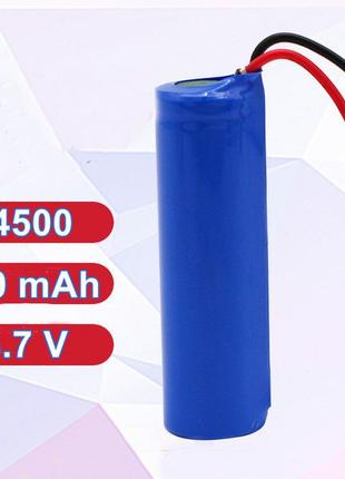 Акумулятор hongli 14500 500 mah 3.7v blue з проводами під пайку