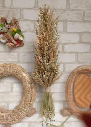 Дидух - оберег из злаковых трав на рождественский стол, h-50см