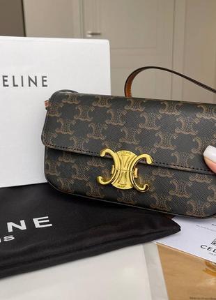 Сумка женская в стиле celine brown logo premium