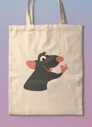 Шоппер эко-сумка с принтом мерч рататуй