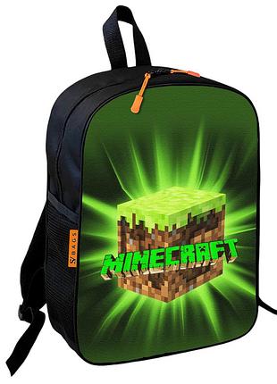 Рюкзак шкільний дитячий 36х27см майнкрафт кріпер «minecraft» з принтом для хлопчика