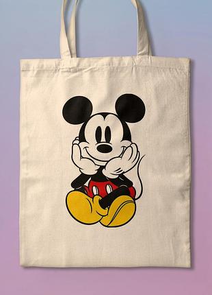 Шоппер еко-сумка з принтом мерч міккі маус mickey mouse