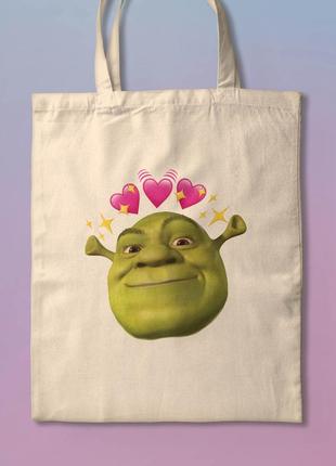 Шоппер эко-сумка с принтом мерч шрек shrek