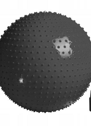 М'яч для фітнесу (фітбол) 4fizjo 65 см масажний anti-burst 4fj0618 black2 фото