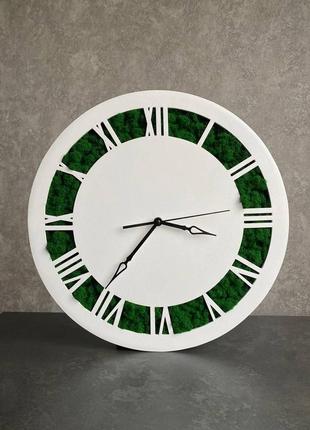 Настінний годинник зі стабілізованим мохом 40 см