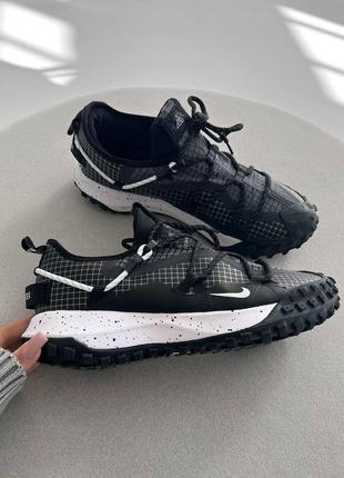 Чоловічі / жіночі кросівки nike acg mountain fly low gore-tex black white водонепроникні чорний білий 38