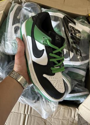 Чоловічі / жіночі кросівки nike sb dunk low classic green black white 36