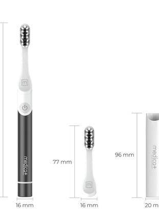 Звуковая зубная щетка medica+ probrush 7.0 compact (black)5 фото