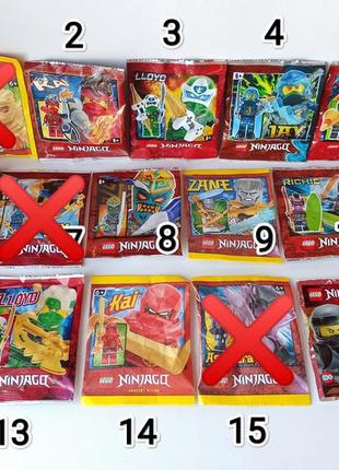 Міні лего фігурки ніндзяго. ninjago. lego.