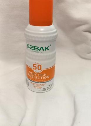 Сонцезахисний спрей spf 50+