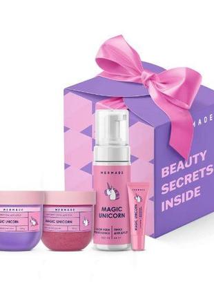 Подарунковий набір косметики для догляду за тілом для жінок mermade magic unicorn party