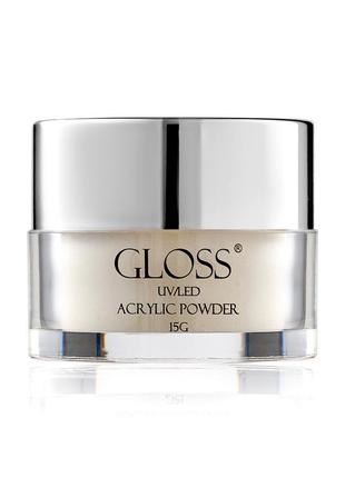 Акриловая пудра acrylic powder gloss бежевая 020, 15 г