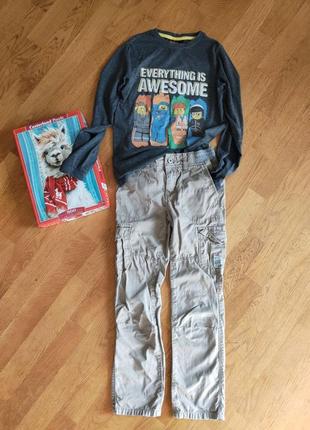 Комплект набор джинсы светлые реглан лего 134\140см 9-10лет