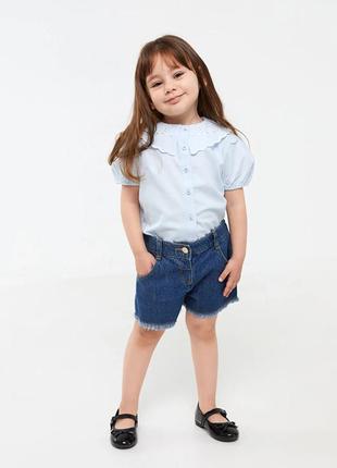 9-12/2-3/3-4/4-5/5-6 р новая рубашка блузка с воротником для модниц легкая натуральная lc waikiki