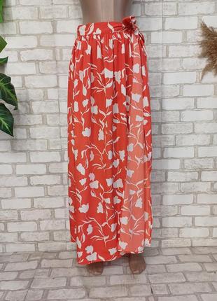 Фирменная asos легкая летняя юбка в пол на запах/пляжная юбка, размер с-м