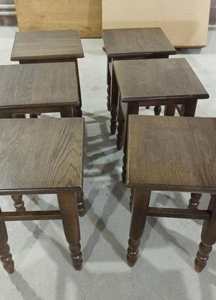 Табурет из массива дуба кухонный