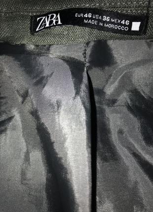 Zara двубортный льняной 100% лен блейзер піджак9 фото