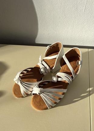 Туфельки танцювальні білі