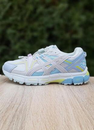 Жіночі кросівки | asics gel kahana 8 | світло-сірі/блакитні | комбіновані матеріали, :38