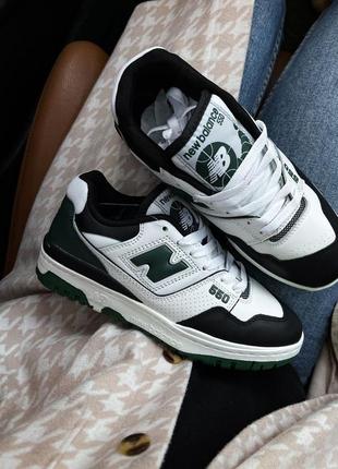 Кроссовки new balance 550 white green black