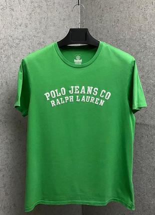 Салатовая футболка от бренда polo ralph lauren