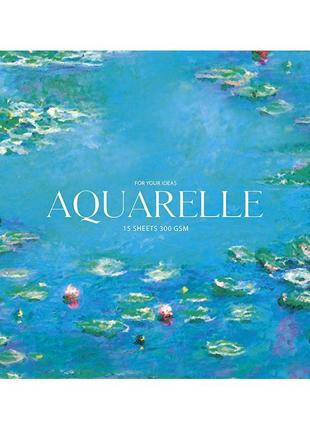 Альбом для акварели muse aquarelle a5 (14,8х21см) 300 г/м2 15 листов