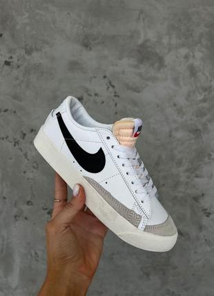 Кроссовки nike blazer low white black premium