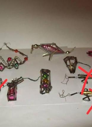 Ёлочная елочная игрушка мельница светофор стеклярус стекляриус ссср