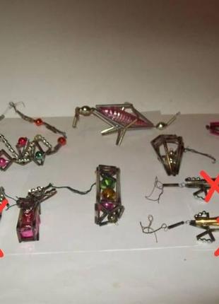 Ёлочная елочная игрушка мельница светофор стеклярус стекляриус ссср