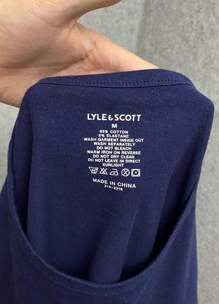 Синяя футболка от бренда lyle&scott5 фото
