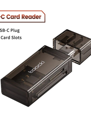 Карт рідер. toocki type-c, card reader, micro sd та sd card.