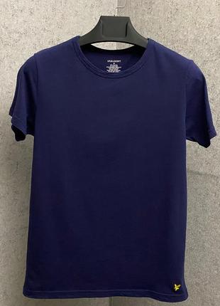 Синяя футболка от бренда lyle&scott2 фото