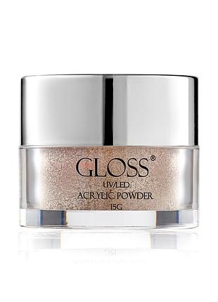 Акриловая пудра acrylic powder gloss золотая 011, 15 г