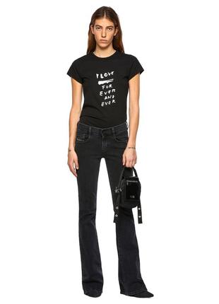 Diesel оригинал темно серые джинсы клеш bootcut d-ebbey bootcut-flare low waist w29-lip1 фото