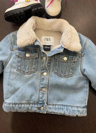 Джинсовая курточка zara и ботиночки примарк2 фото