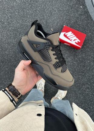 Зимові кросівки nike air jordan 4 retro (brown)