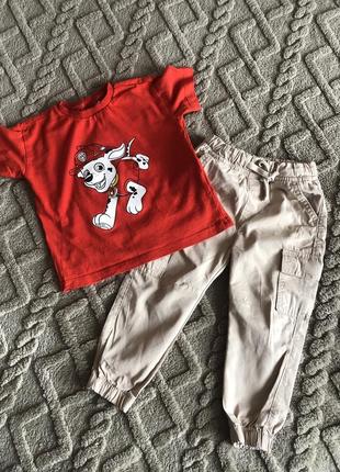 Набор футболка и джоггеры штаны zara hm