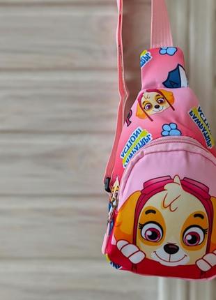 Нова 🔥 дитяча нагрудна сумочка сумка бананка щенячий патруль скай paw patrol2 фото