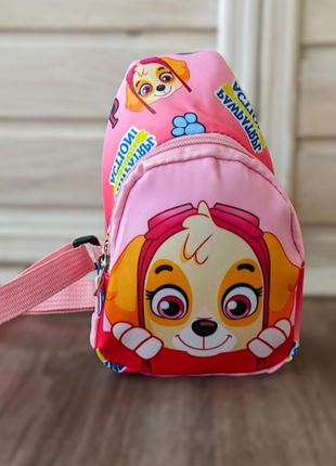 Нова 🔥 дитяча нагрудна сумочка сумка бананка щенячий патруль скай paw patrol1 фото