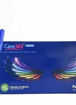 Нитриловые перчатки неопудренные, р. s  100 шт\уп. кобальт care 365