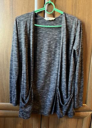 Кардиган/кофта з карманами без застібки з довгим рукавом